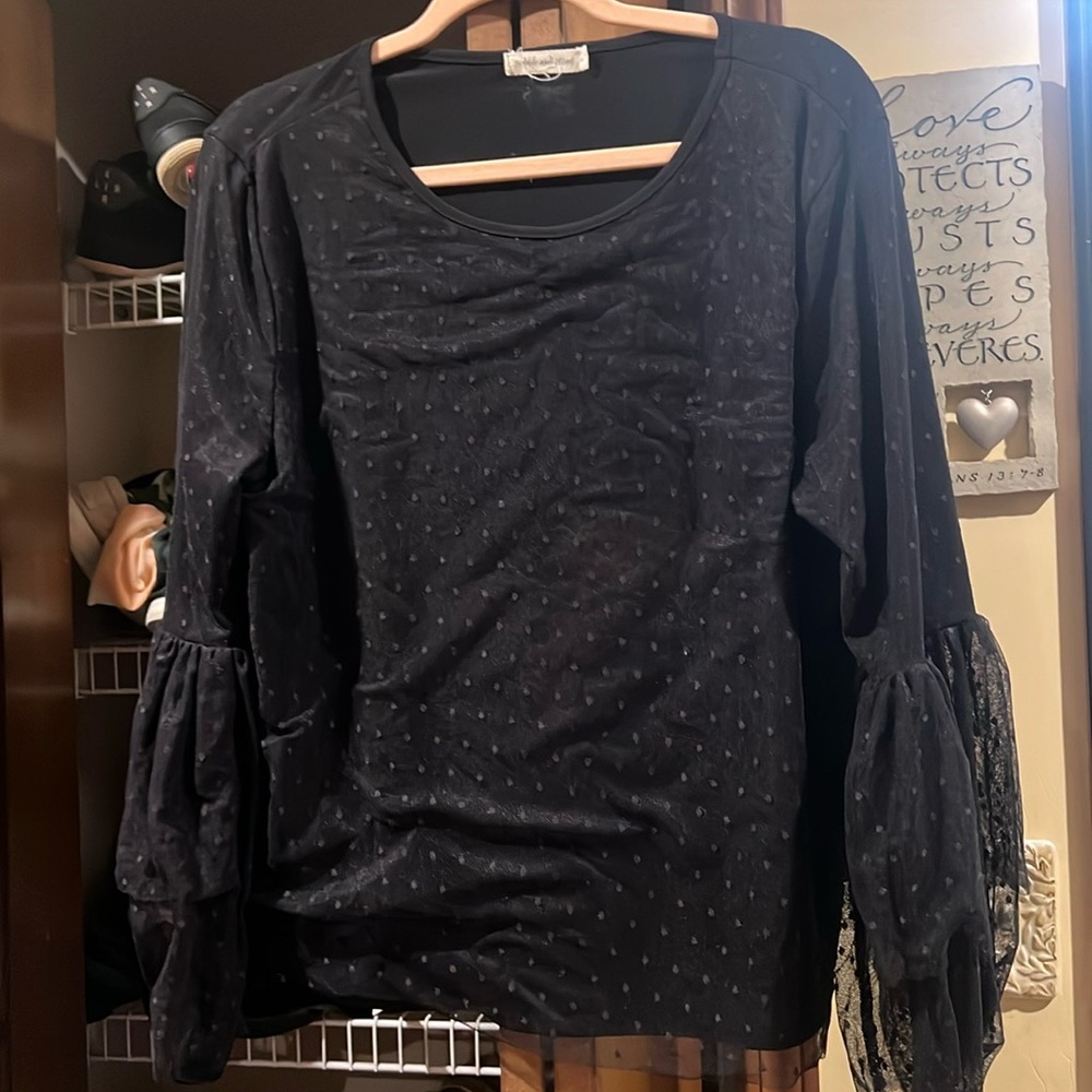 Black long sleeve blouse